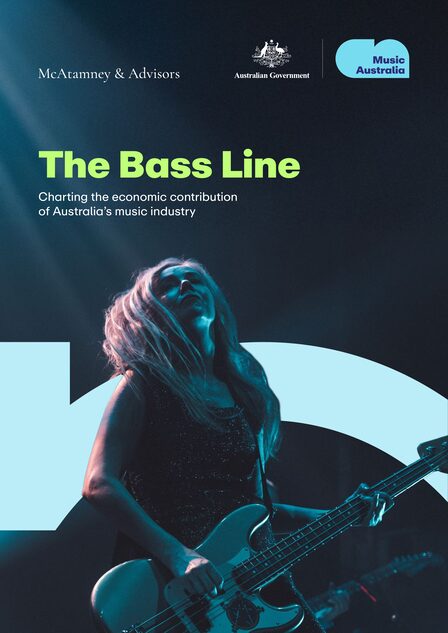 Report cover: The Bass Line - Charting the economic contribution of Australia's music industry